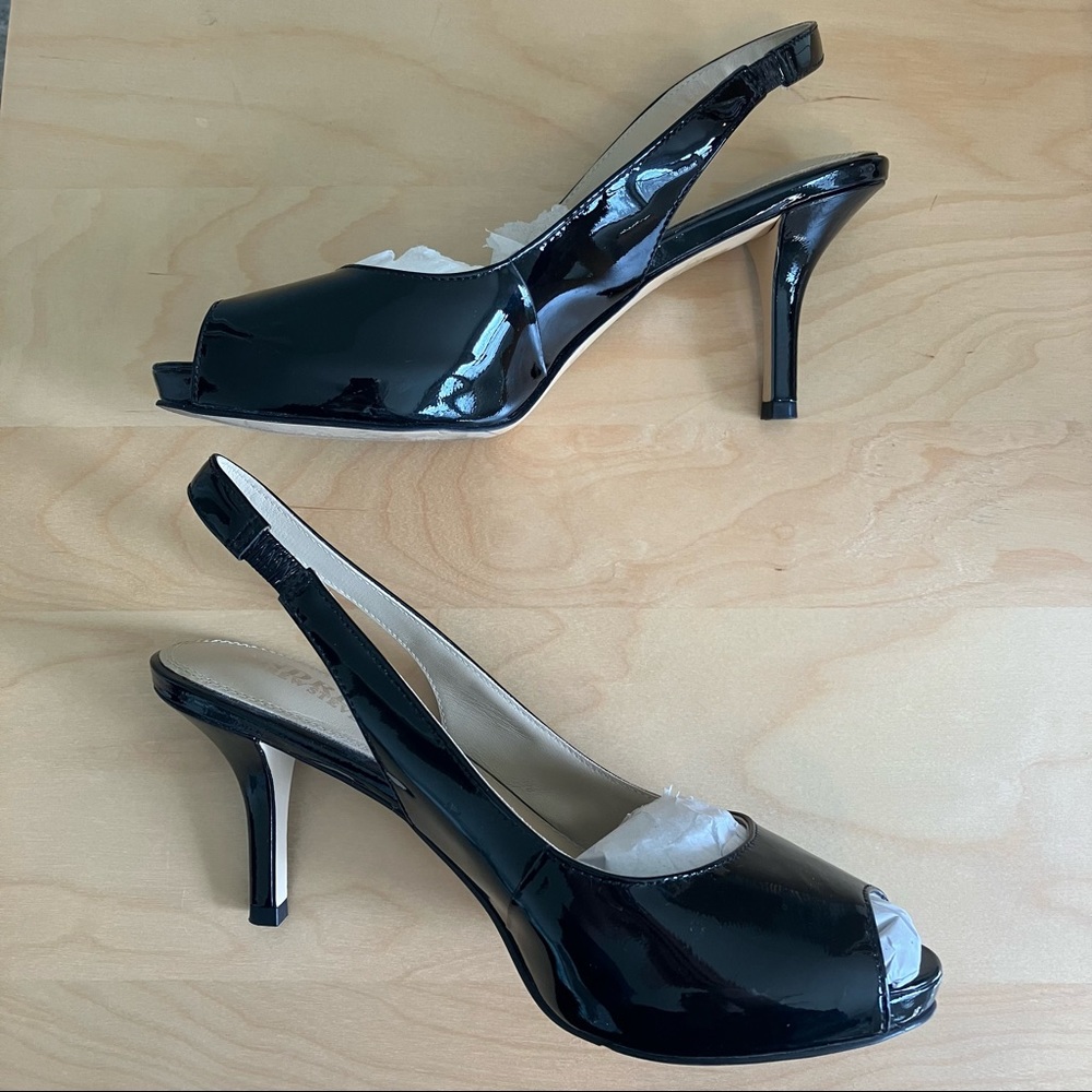 Andrew Stevens black patent leather Francesca heels, women’s size 7.5, worn once - Picture 5 of 14